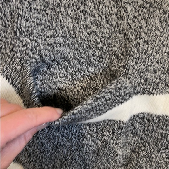 Madewell gray and white striped Cardigan - Picture 3 of 7